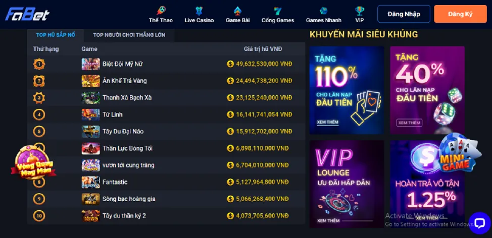Ưu đãi VIP cá cược thể thao 88king